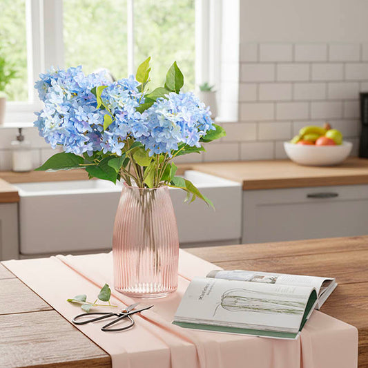 Faux Lilac Flower Spray Sky Blue (78cmH)