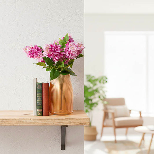 Faux Lilac Flower Spray Magenta (78cmH)