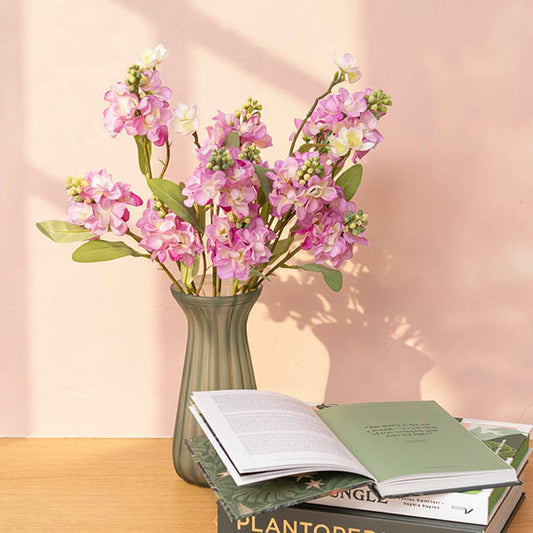 Faux Stock Flower Spray x 3 Head Fuchsia (65cmH)