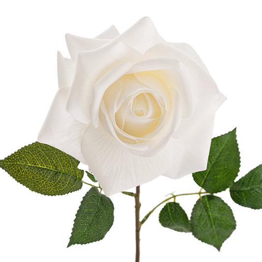 Bella Real Touch Rose Full Bloom Lge White (12cmDx65cmH)