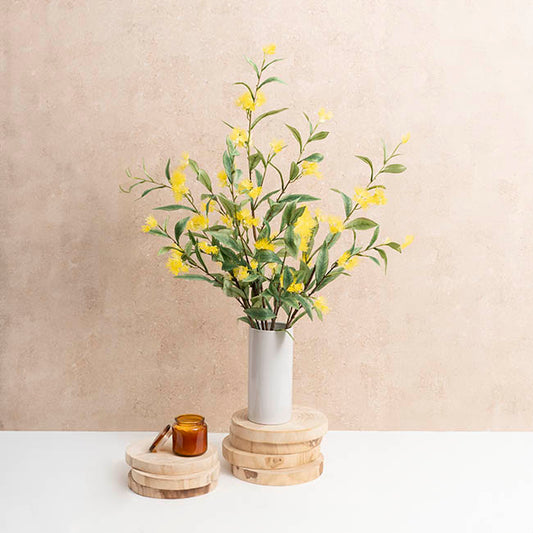 Real Touch Eucalyptus Ficifolia Gum Spray Yellow (110cmH)