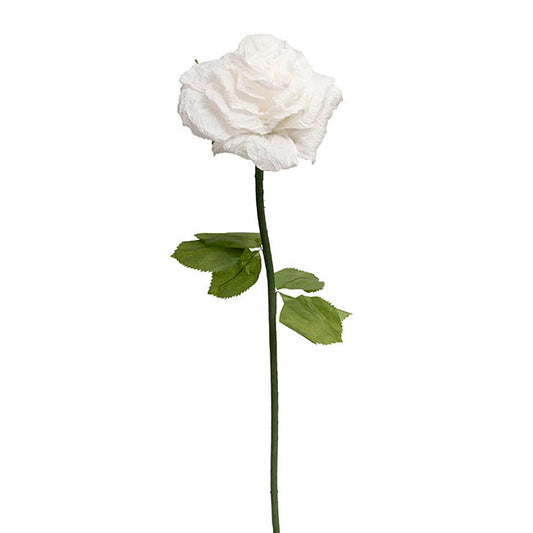 Large Romantic Rose Stem White (30cmDx130cmH)