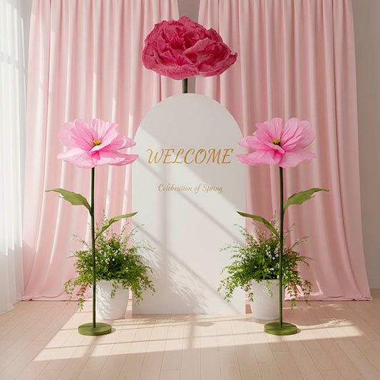 Giant Paper American Pillar Rose Stem Mauve (40cmDx120cmH)