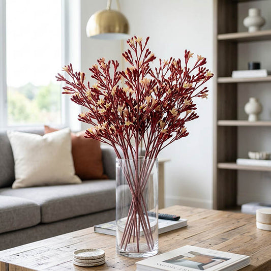 Native Artificial Kangaroo Paw Spray Dark Red (83cmH)