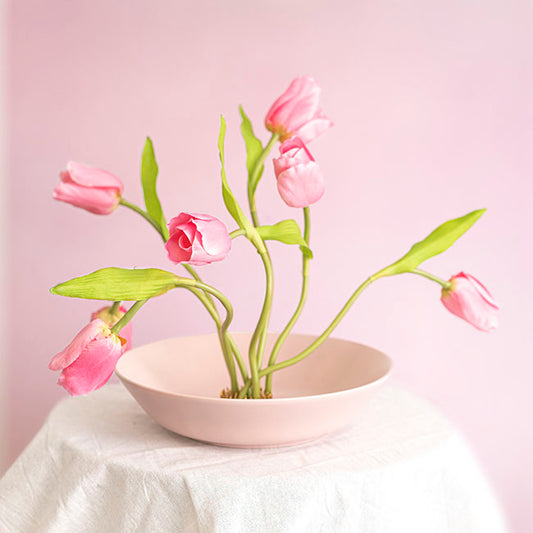 Dutch Tulip Bouquet x 7 Pink (30cmH)