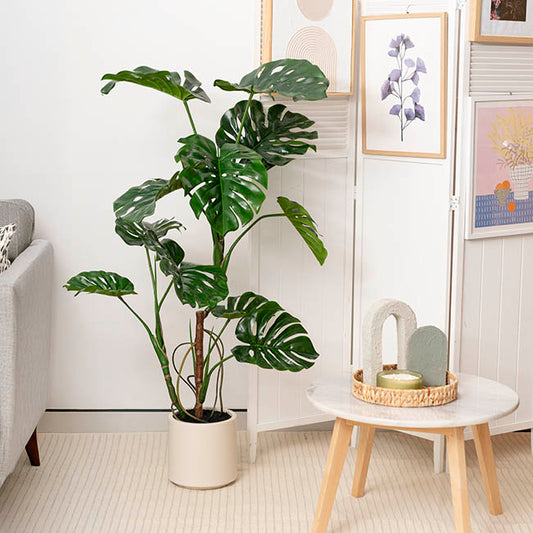 Real Touch Artificial Potted Monstera Green (120cmH)