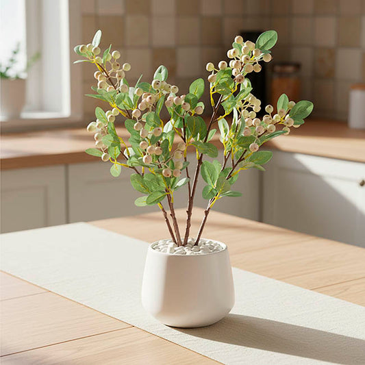 Eucalyptus White Gumnut Spray Green (62cmH)