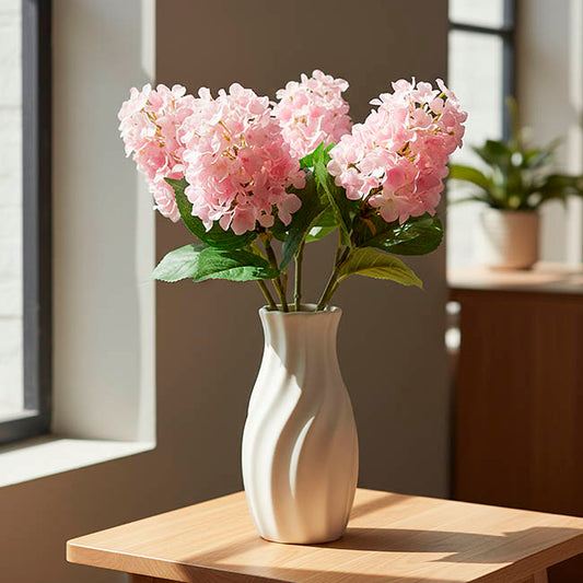 Tower Hydrangea Stem Real Touch Pink (57cmH)