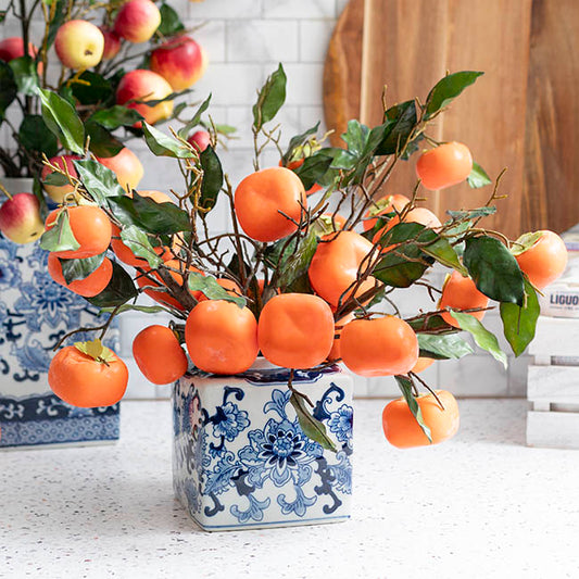 Persimmon Branch Spray Orange (70cmH)