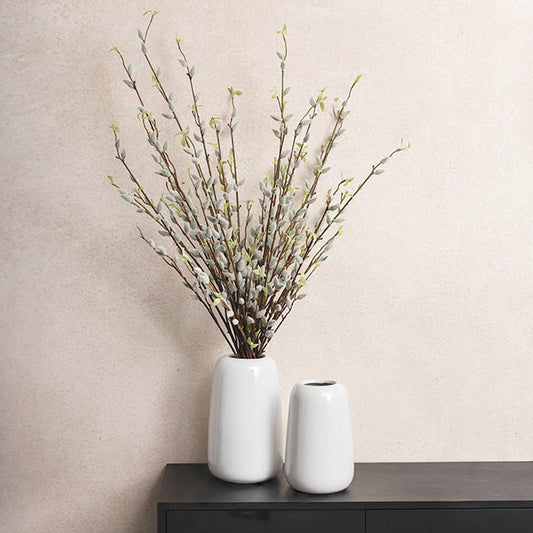 Artificial Pussy Willow Long Stem Spray Brown (103cmH)