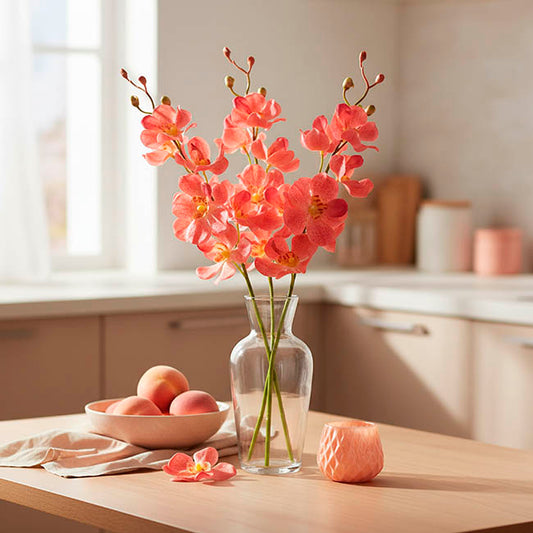Mokara Orchid Spray Peach (49cmH)