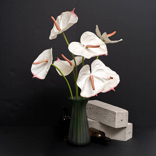 Anthurium Real Touch Large Cream (70cmH)