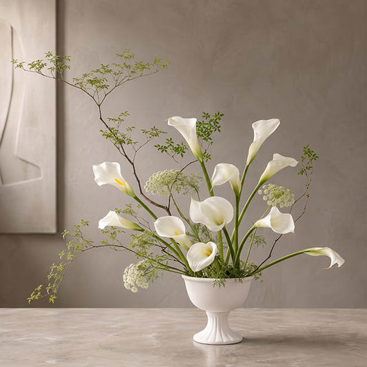 Calla Lily Real Touch White (8cmWx61cmH)