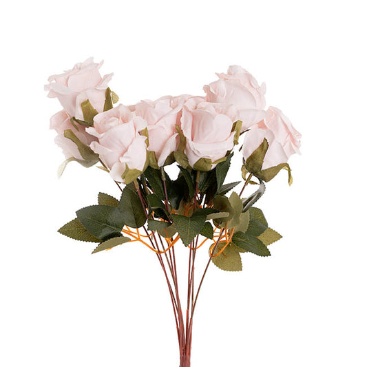 Grandiflora Rose x 9 Heads Bouquet Blush Pink (7cmDx46cmH)