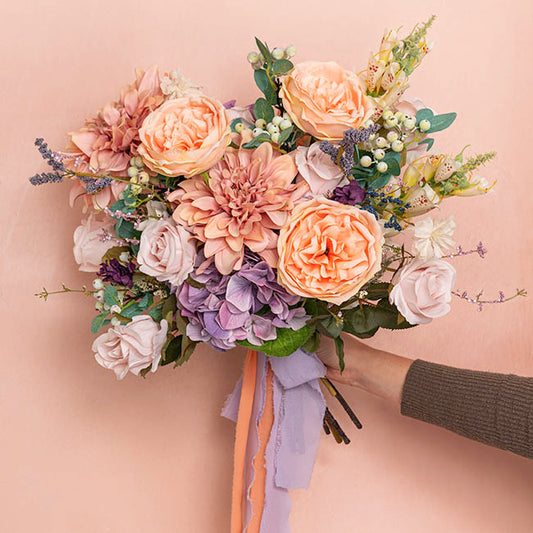 Grandiflora Rose x 9 Heads Bouquet Blush Pink (7cmDx46cmH)