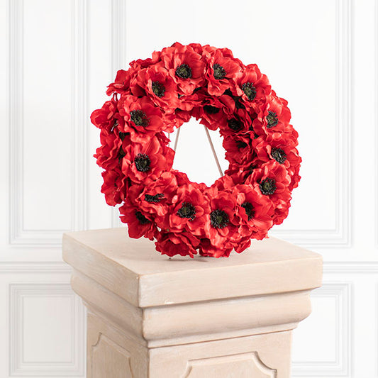 Poppy Flanders with Black Centre (55cmH) Red