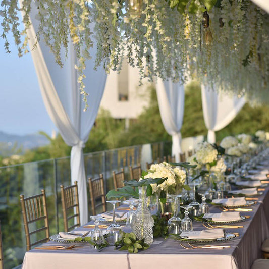 Wisteria Spray x 3 Sprays White (175cm)