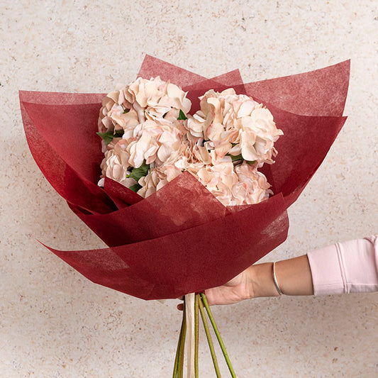 Royal Hydrangea Stem Soft Blush Pink (18cmDx78cmH)