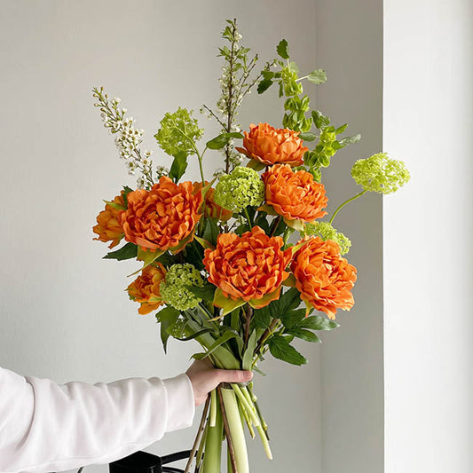 Duchess Peony Stem Orange (15cmDx65cmH)