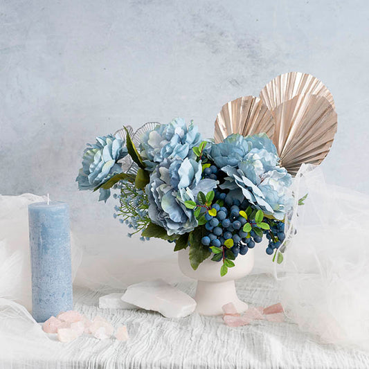 Berry Cluster Spray Blue (35cmH)