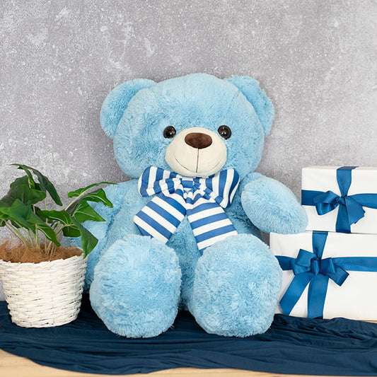 Liam Giant Teddy Bear Blue (105cmHT)