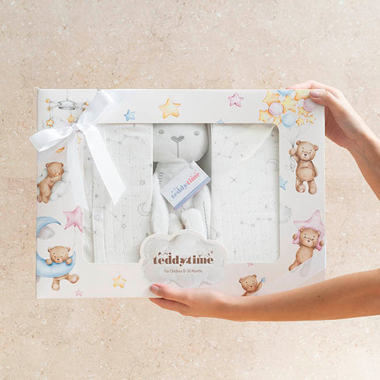 Constellation Print 100% Cotton Baby Gift Box Set 8 White