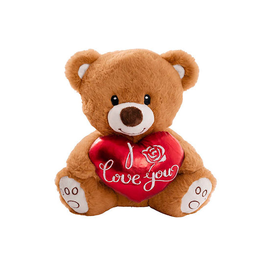 Teddy Bear Theo w I Love You Heart Brown (25cm.ST)