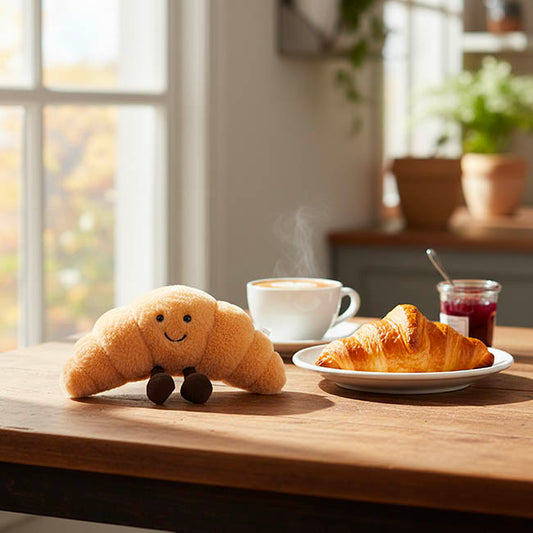 Mr Croissant Plush Soft Toy Brown (24x10cm.ST)