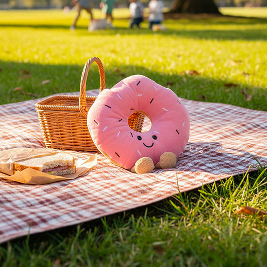 Strawberry Donut Plush Soft Toy Pink (20x18cm.ST)
