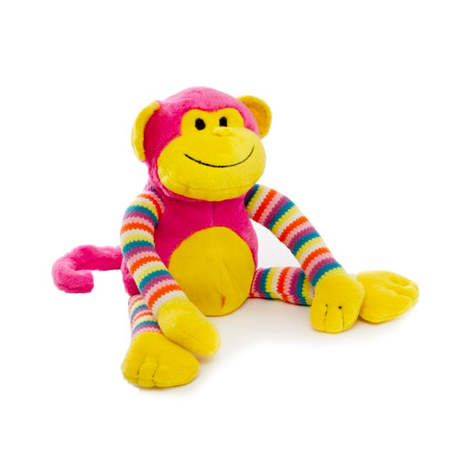 Milo Monkey Bright Striped Hot Pink (38cmHT) – Koch & Co Pty Ltd