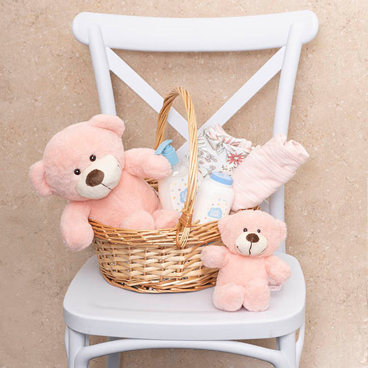 Mr Snuggles Plush Teddy Bear Pastel Peach (15cmST)