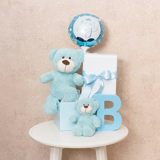 Mr Snuggles Plush Teddy Bear Aqua Teal (15cmST)