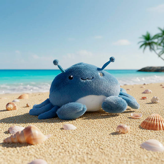 Pinchy the Blue Swimmer Crab Eco Plush Toy Blue (30x14cm.ST)