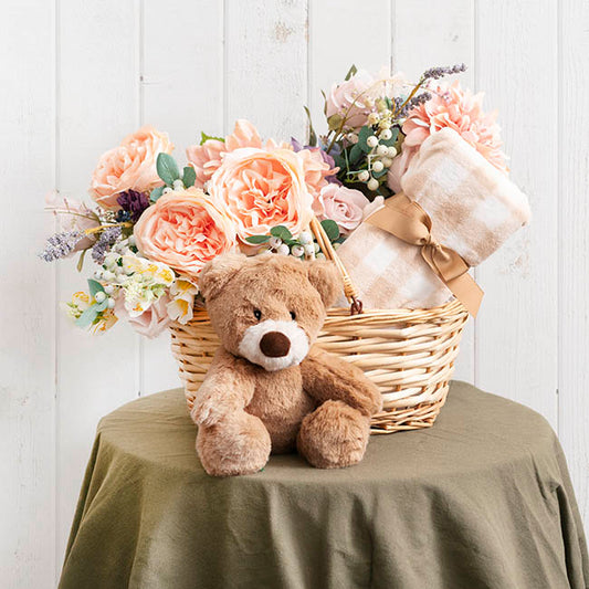 Teddy Bear Louie Gift Pack Bear and Blanket Brown (21cmST)