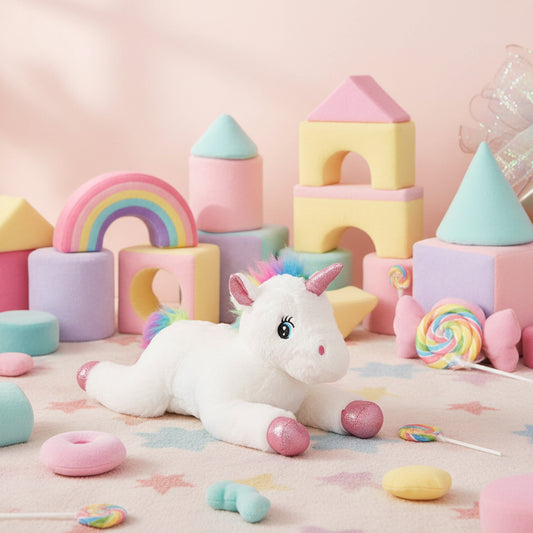 Unicorn Pixie Plush Soft Toy White (40x15x20cmH)