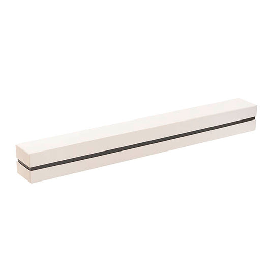 Pearlescent Ribbed Accent Rose Box Single Ivory (74x8x8cmH)