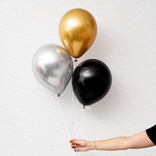 Latex Balloon 12" Pack 36 Metallic Gold (30.5cmD)