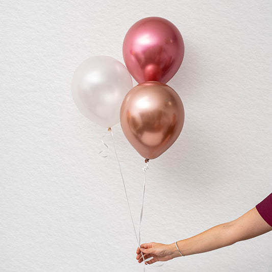 Latex Balloon 12" Pack 36 Metallic Rose Gold (30.5cmD)