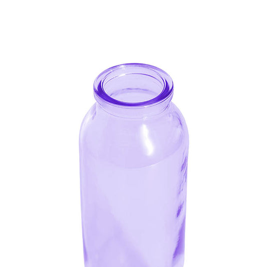 Glass Tall Milk Bottle Lilac (5.5x16cmH)
