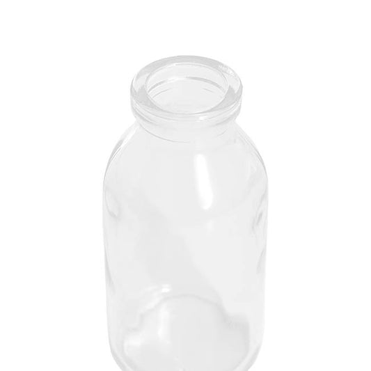 Glass Classic Milk Bottle White (5x10cmH)