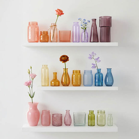 Glass Classic Milk Bottle Lilac (5x10cmH)