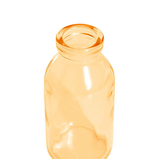 Glass Classic Milk Bottle Light Yellow (5x10cmH)