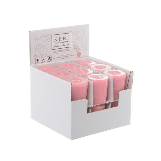 Premium Scented Votive Candle Strawberry Vanilla 12 Hours