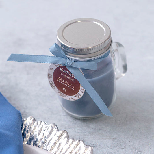 Scented Mason Jar Candle Dusty White Gardenia 80g (6x8cmH)