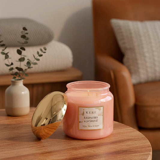 Scented Candle Lumi Collection Raspberry & Jasmine 395g