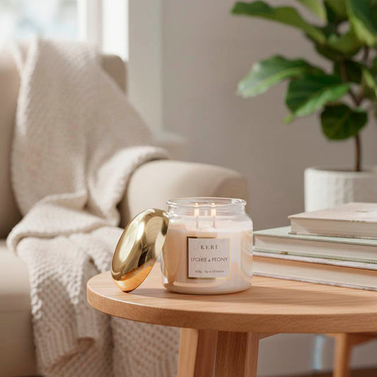 Scented Candle Lumi Collection Lychee & Peony 395g