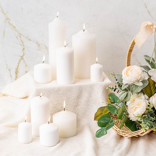 Dome Pillar Event Candle Pack 2 72 HRS White (7x15cmH)