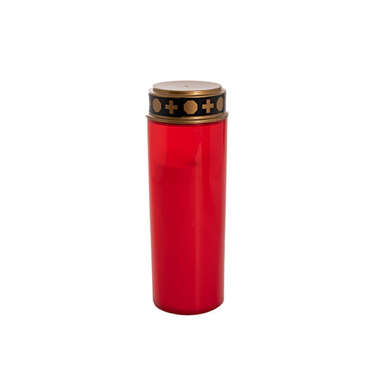 LED Sympathy Memorial Candle Red (7.5Dx21.5cmH)