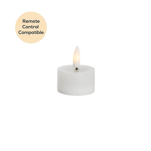 Premium Wax LED Trueflame Tealight 2PK White 4.5DX2.5cmH