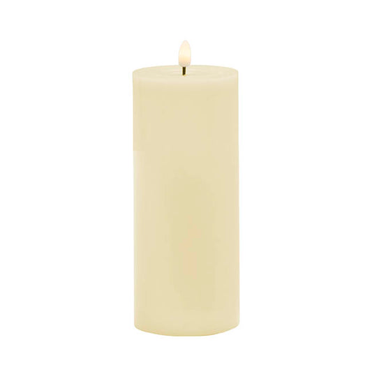 Wax LED Trueflame Event Pillar Candle Ivory (10x25cmH)